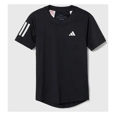 Dětské tričko adidas Performance B CLUB 3STR TEE černá barva, s potiskem, HR4229