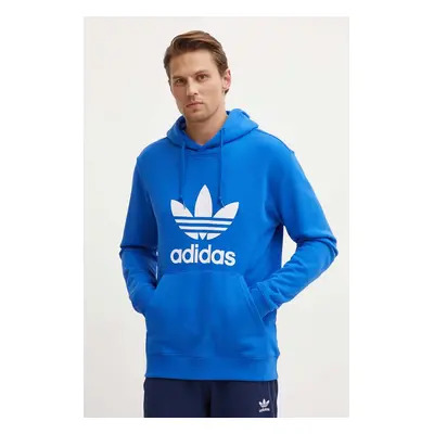 Bavlněná mikina adidas Originals pánská, s kapucí, s potiskem, IZ1855