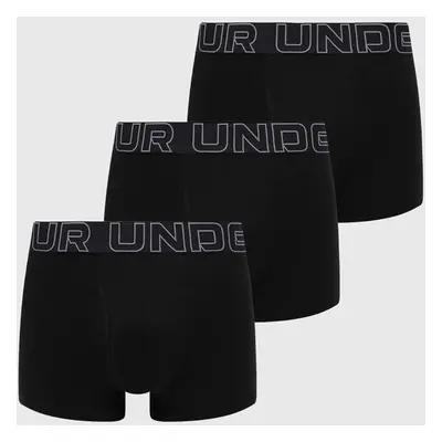 Boxerky Under Armour 3-pack pánské, černá barva