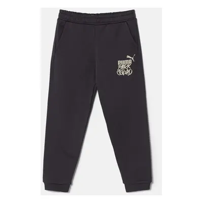 Dětské tepláky Puma ESS+ MID 90s Sweatpants šedá barva, s potiskem, 681878