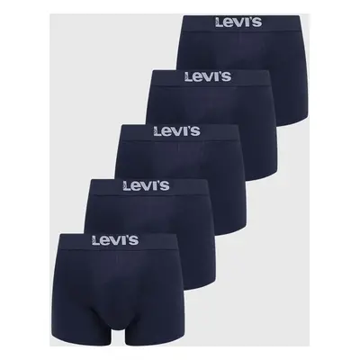 Boxerky Levi's 5-pack pánské, tmavomodrá barva