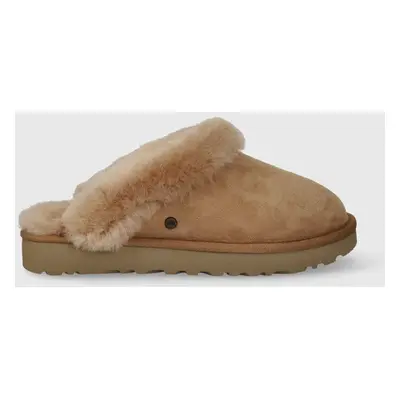 Semišové papuče UGG CLASSIC SLIPPER II hnědá barva, 1130876.CHE