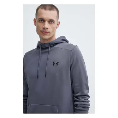 Tepláková mikina Under Armour šedá barva, s kapucí, 1373353