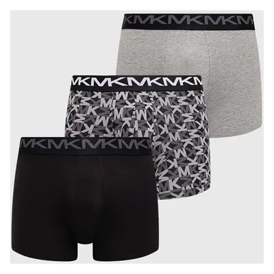 Boxerky Michael Kors 3-pack pánské, černá barva