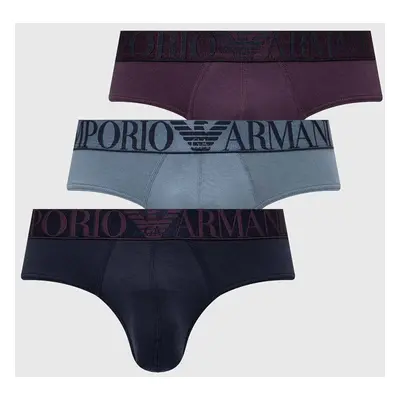 Spodní prádlo Emporio Armani Underwear 3-pack pánské, tmavomodrá barva, 111734 4F726