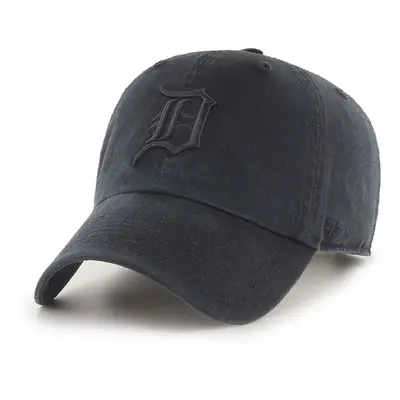 Bavlněná čepice 47brand MLB Detroit Tigers černá barva, s aplikací, B-RGW09GWSNL-BK