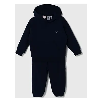 Dětská tepláková souprava adidas Originals HOODIE SET tmavomodrá barva, IZ4555