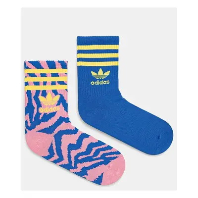 Ponožky adidas Originals X Farm Rio 2-pack modrá barva, IY0354