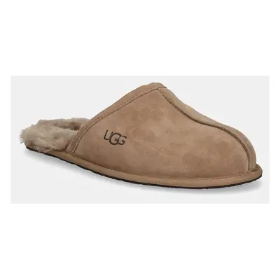 Semišové papuče UGG Scuff béžová barva, 1101111-CRBO