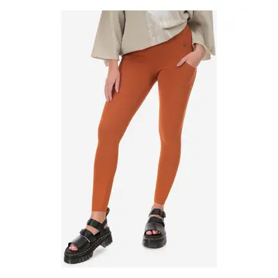 Legíny Fjallraven Abisko Tights W F84773 243 dámské, oranžová barva, hladké