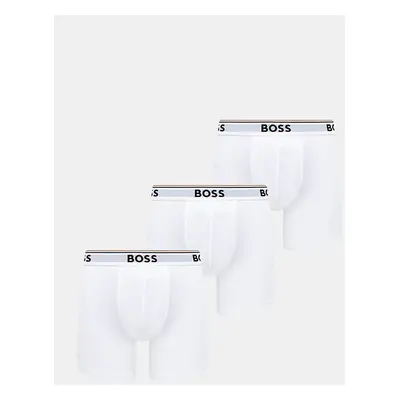 Boxerky BOSS 3-pack pánské, bílá barva, 50475282