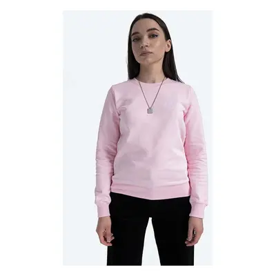 Bavlněná mikina A.P.C. Sweat Skye COEBH-F27700 MARINE dámská, růžová barva, s aplikací