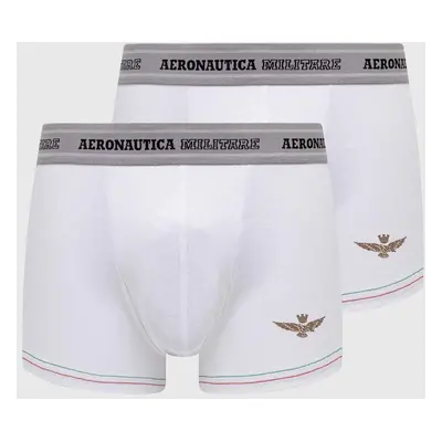 Boxerky Aeronautica Militare 2-pack pánské, bílá barva, AM1UBX003