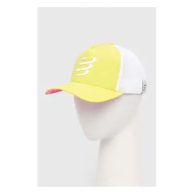 Kšiltovka Compressport Trucker Cap žlutá barva, vzorovaná, XHWU4190