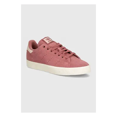 Semišové sneakers boty adidas Originals Stan Smith Cs vínová barva, IF6945