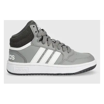 Dětské sneakers boty adidas Originals HOOPS MID 3.0 K šedá barva