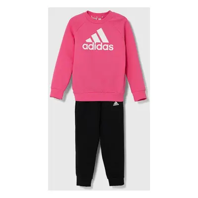 Dětská tepláková souprava adidas LK BOSOG FL růžová barva, IX7319