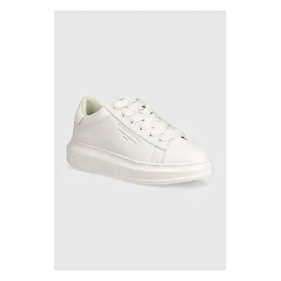 Kožené sneakers boty Karl Lagerfeld KAPRI MENS bílá barva, KL52584