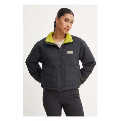 Bunda Columbia Wallowa Insulated dámská, černá barva, přechodná, oversize, 2090751