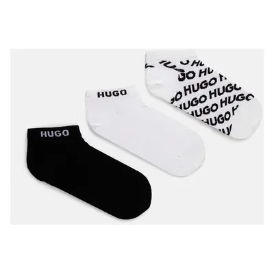 Ponožky HUGO 3-pack dámské, černá barva, 50520770