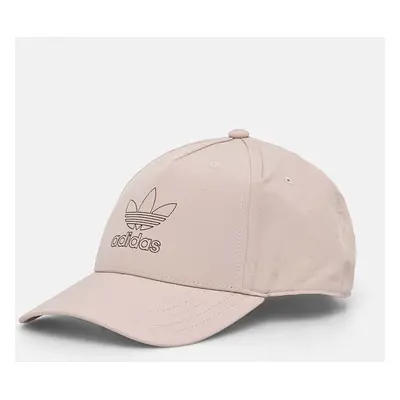 Kšiltovka adidas Originals béžová barva, s aplikací, IX9783