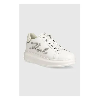 Kožené sneakers boty Karl Lagerfeld KAPRI bílá barva, KL62510G