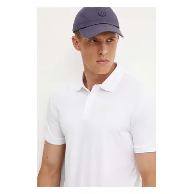 Polo tričko EA7 Emporio Armani bílá barva, s potiskem, PJVQZ.6DPF16