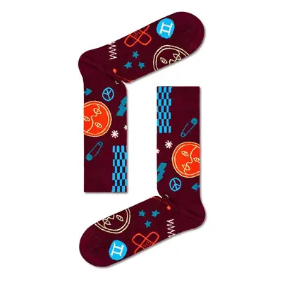 Ponožky Happy Socks Zodiac Gemini vínová barva