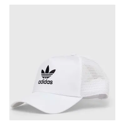 Kšiltovka adidas Originals bílá barva, s aplikací, IS3015