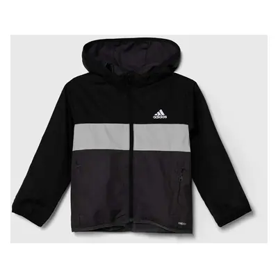 Dětská bunda adidas LK TIBERIO WB černá barva, IW0548