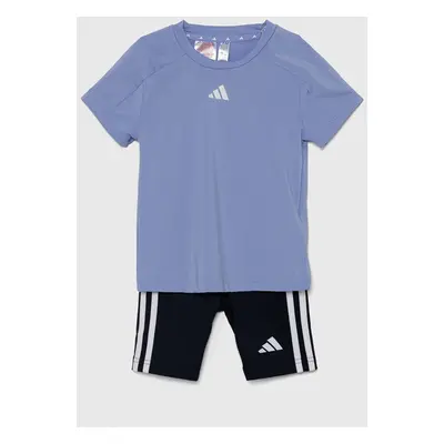 Dětská souprava adidas JG TR-ES 3S TSE fialová barva, IW3313