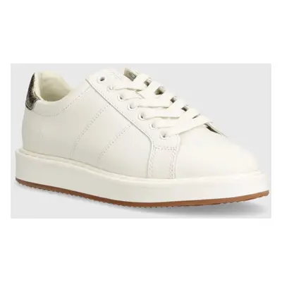 Kožené sneakers boty Lauren Ralph Lauren Angeline 4 bílá barva, 802946810001