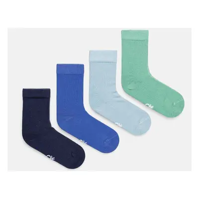 Dětské ponožky United Colors of Benetton 4-pack modrá barva, 6GRD07028