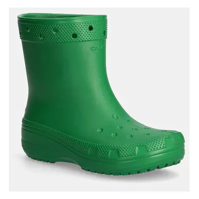 Holínky Crocs Classic Rain Boot dámské, zelená barva, 208363