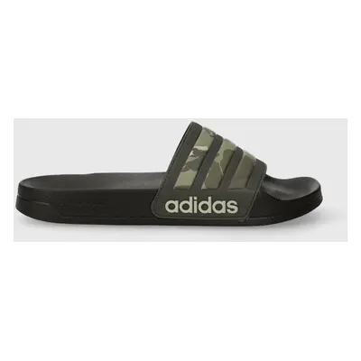 Pantofle adidas zelená barva, IG3683