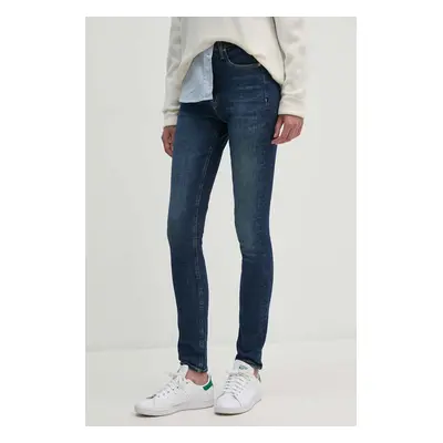 Džíny Calvin Klein Jeans dámské, tmavomodrá barva, J20J223638