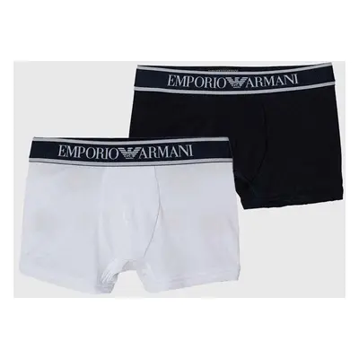 Dětské boxerky Emporio Armani 2-pack bílá barva