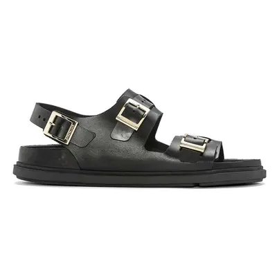 Kožené sandály Birkenstock Cannes dámské, černá barva, 1023955