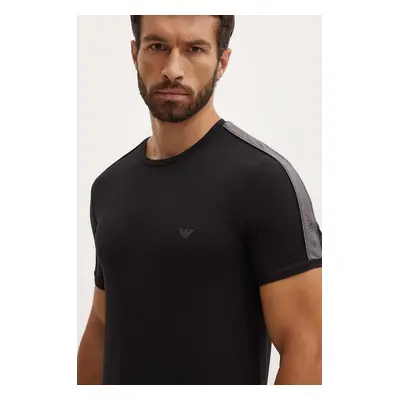 Tričko Emporio Armani Underwear černá barva, s potiskem, 111890 4F717