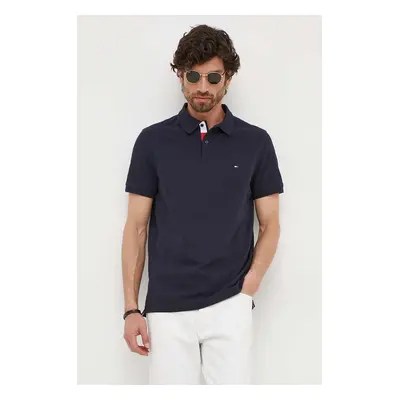 Bavlněné polo tričko Tommy Hilfiger tmavomodrá barva