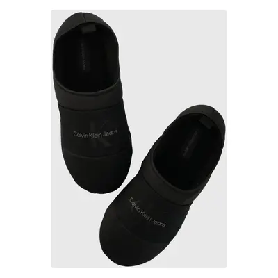 Pantofle Calvin Klein Jeans HOME SLIPPER MONO černá barva, YM0YM00840