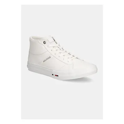 Sneakers boty Tommy Hilfiger TH HI VULC STREET RWB LTH bílá barva, FM0FM05202