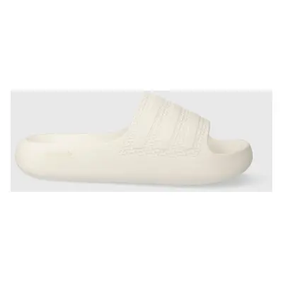 Pantofle adidas Originals Adilette Ayoon dámské, bílá barva, na platformě, GV9536