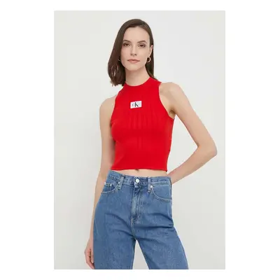 Top Calvin Klein Jeans dámský, červená barva, J20J223151