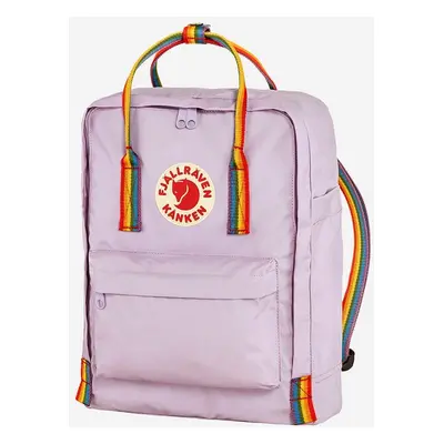 Batoh Fjallraven Kanken Rainbow fialová barva, malý, s aplikací, F23620.457.907-907