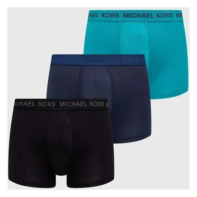 Boxerky Michael Kors 3-pack pánské, tyrkysová barva