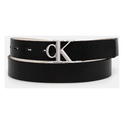 Oboustranný pásek Calvin Klein Jeans dámský, černá barva, K60K612290