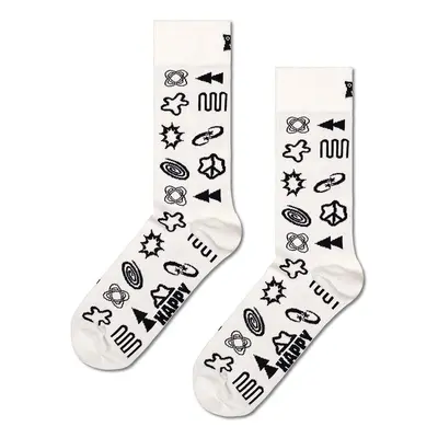 Ponožky Happy Socks Techy Sock bílá barva, P001550