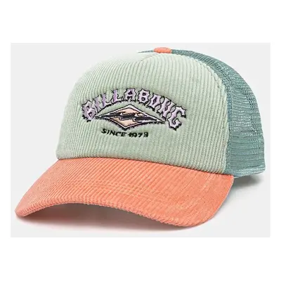 Kšiltovka Billabong Since 73 Cord Trucker zelená barva, s potiskem, UBJHA00373