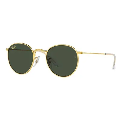 Dětské sluneční brýle Ray-Ban JUNIOR ROUND zelená barva, 0RJ9547S